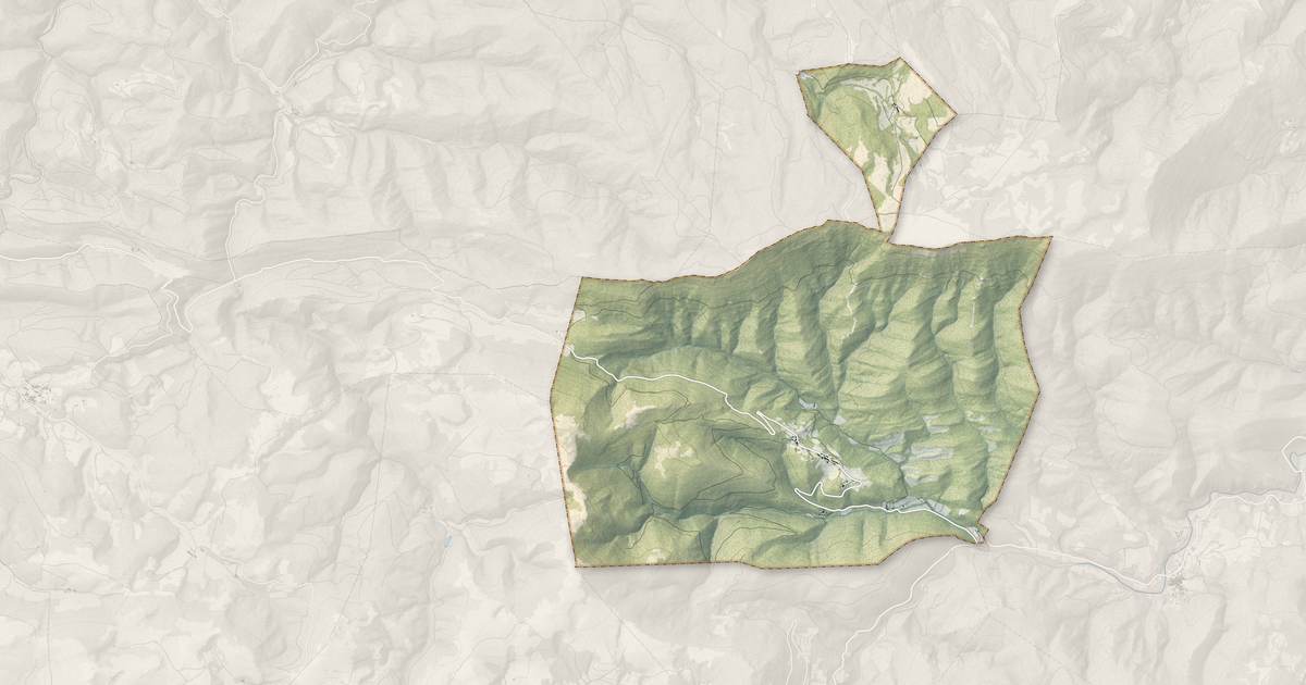Portrait cartographique de Lairière : relief, eau, forêts, bâti et voies, calculés à partir des données de l'IGN