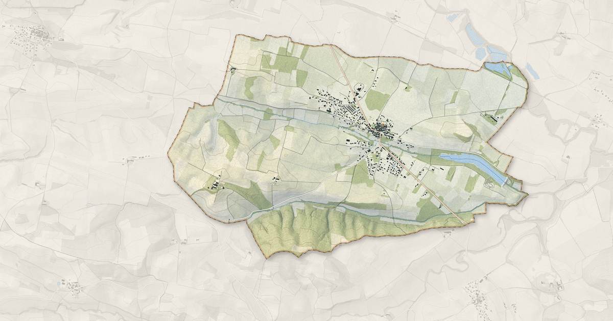 Portrait cartographique de Lauraguel : relief, eau, forêts, bâti et voies, calculés à partir des données de l'IGN