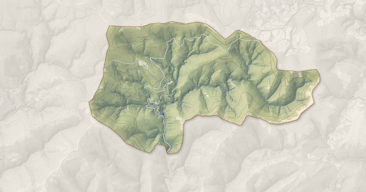 Portrait cartographique de Lespinassière : relief, eau, forêts, bâti et voies, calculés à partir des données de l'IGN