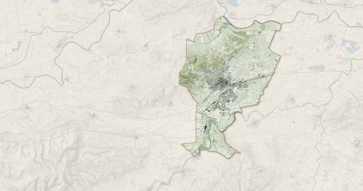 Portrait cartographique de Lézignan-Corbières : relief, eau, forêts, bâti et voies, calculés à partir des données de l'IGN
