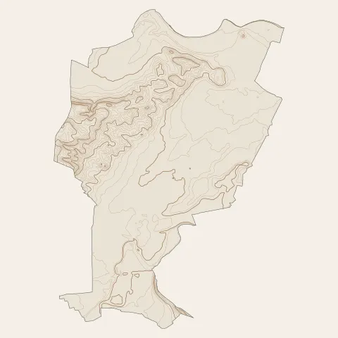 Lézignan-Corbières : courbes de niveau