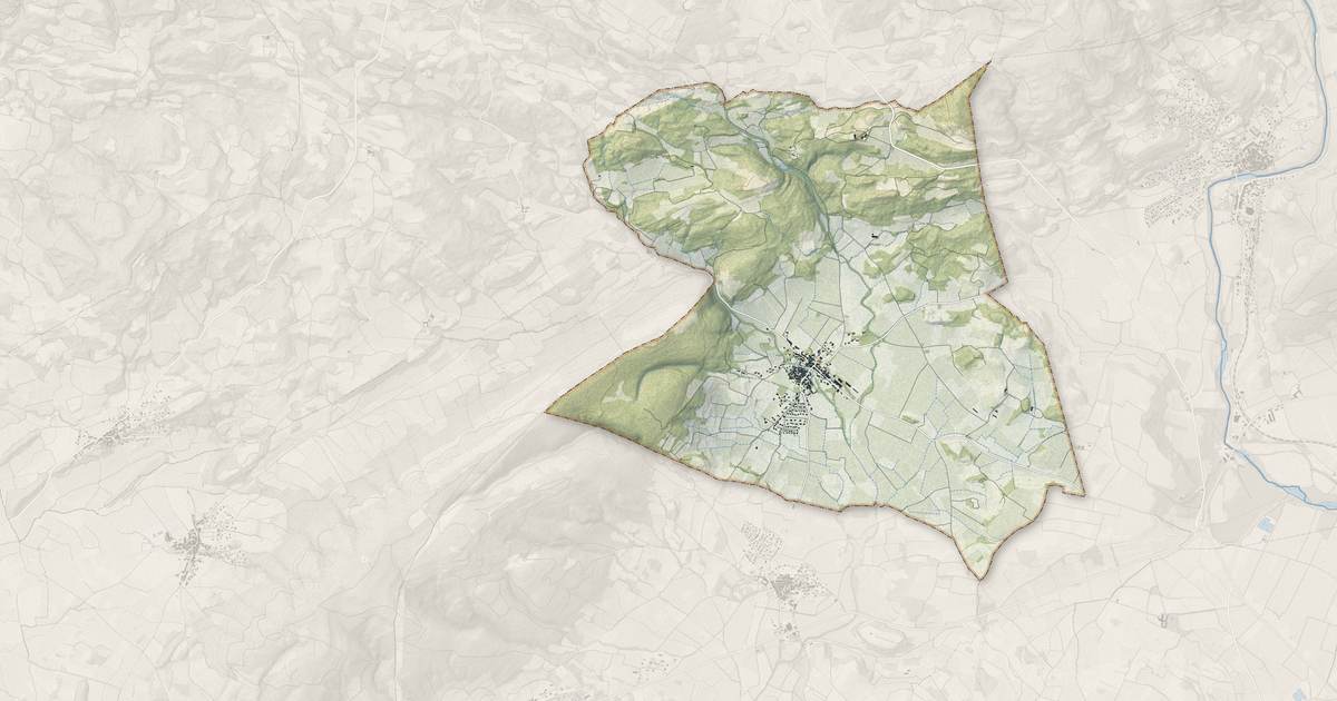 Portrait cartographique de Mailhac : relief, eau, forêts, bâti et voies, calculés à partir des données de l'IGN