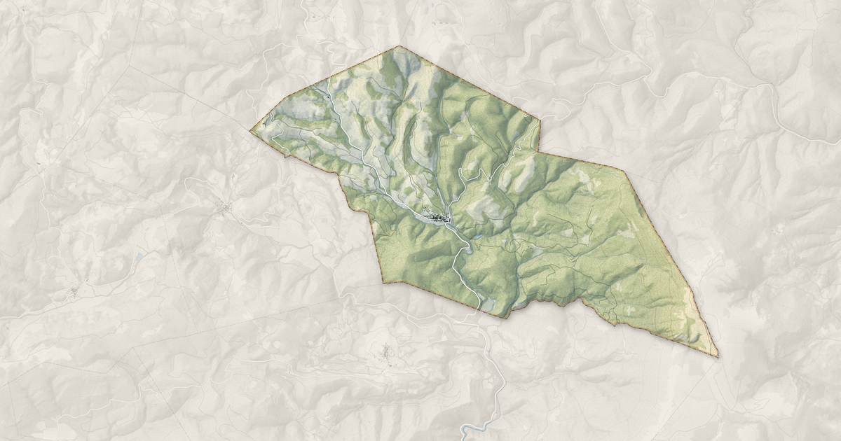 Portrait cartographique de Maisons : relief, eau, forêts, bâti et voies, calculés à partir des données de l'IGN