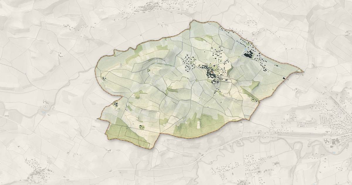 Portrait cartographique de Malras : relief, eau, forêts, bâti et voies, calculés à partir des données de l'IGN