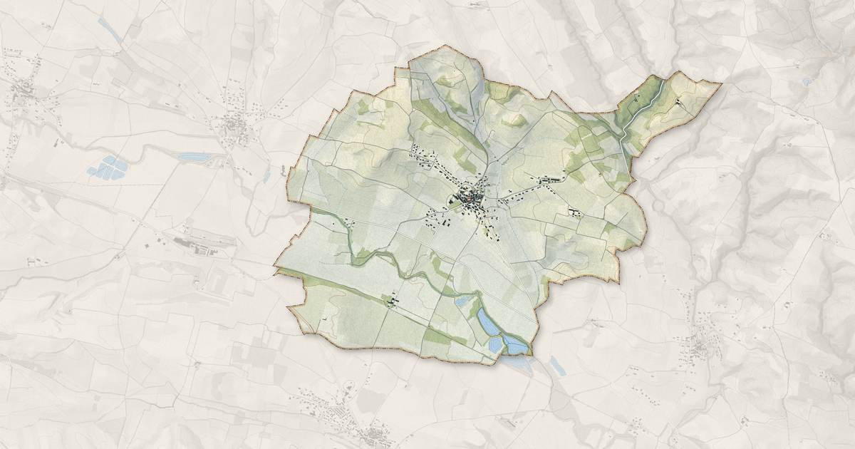 Portrait cartographique de Malviès : relief, eau, forêts, bâti et voies, calculés à partir des données de l'IGN