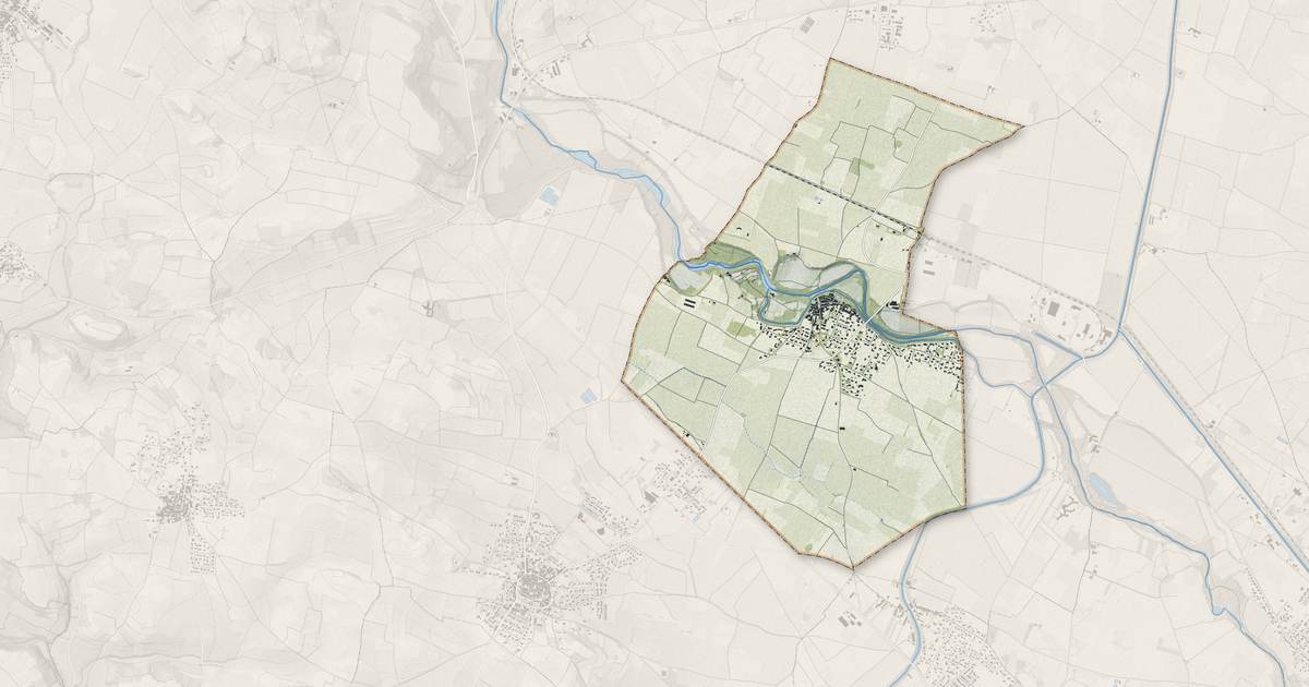 Portrait cartographique de Mirepeisset : relief, eau, forêts, bâti et voies, calculés à partir des données de l'IGN
