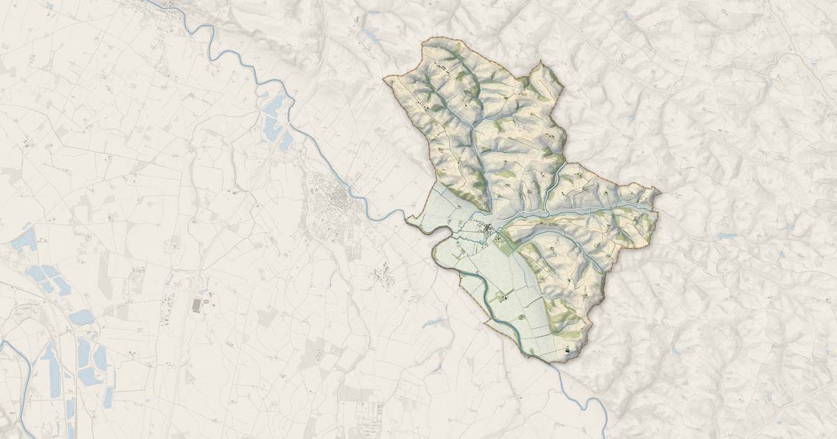 Portrait cartographique de Molandier : relief, eau, forêts, bâti et voies, calculés à partir des données de l'IGN