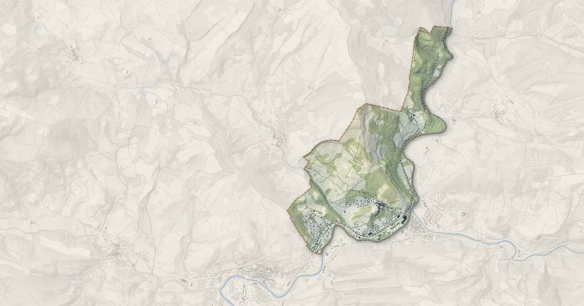 Portrait cartographique de Montazels : relief, eau, forêts, bâti et voies, calculés à partir des données de l'IGN