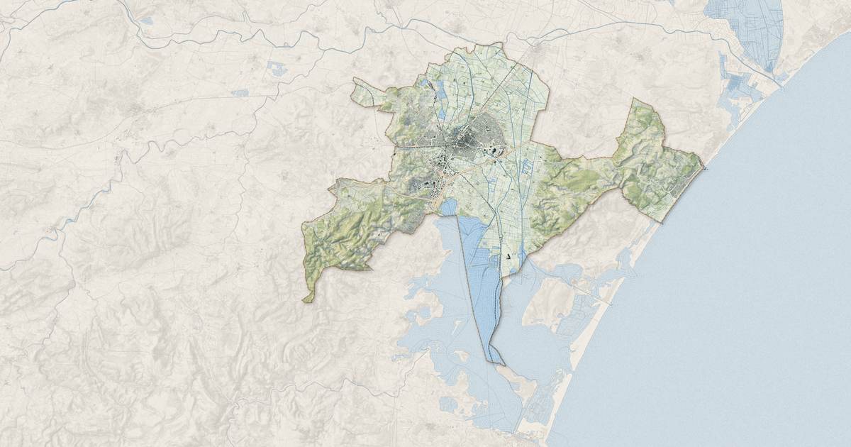 Portrait cartographique de Narbonne : relief, eau, forêts, bâti et voies, calculés à partir des données de l'IGN