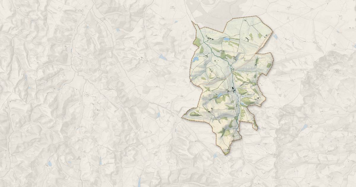 Portrait cartographique de Orsans : relief, eau, forêts, bâti et voies, calculés à partir des données de l'IGN