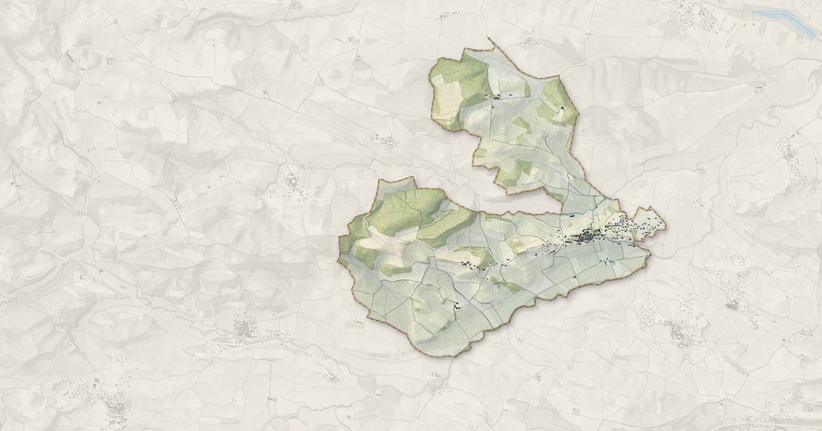 Portrait cartographique de Pauligne : relief, eau, forêts, bâti et voies, calculés à partir des données de l'IGN
