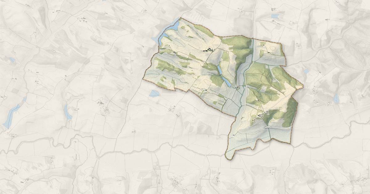 Portrait cartographique de Pécharic-et-le-Py : relief, eau, forêts, bâti et voies, calculés à partir des données de l'IGN
