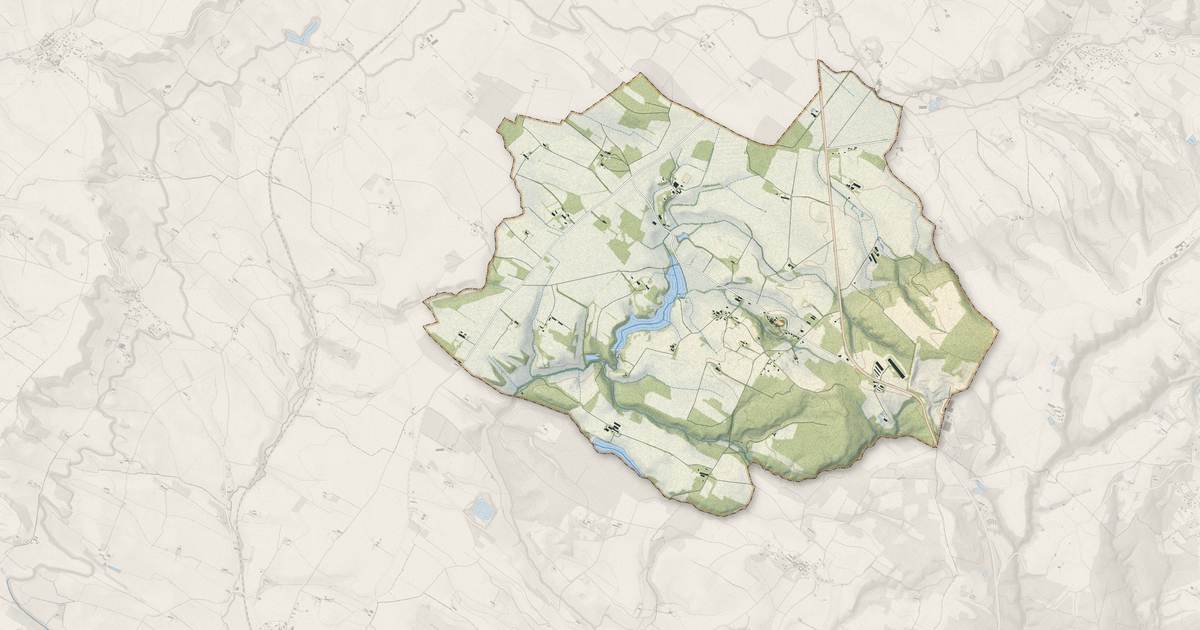 Portrait cartographique de La Pomarède : relief, eau, forêts, bâti et voies, calculés à partir des données de l'IGN