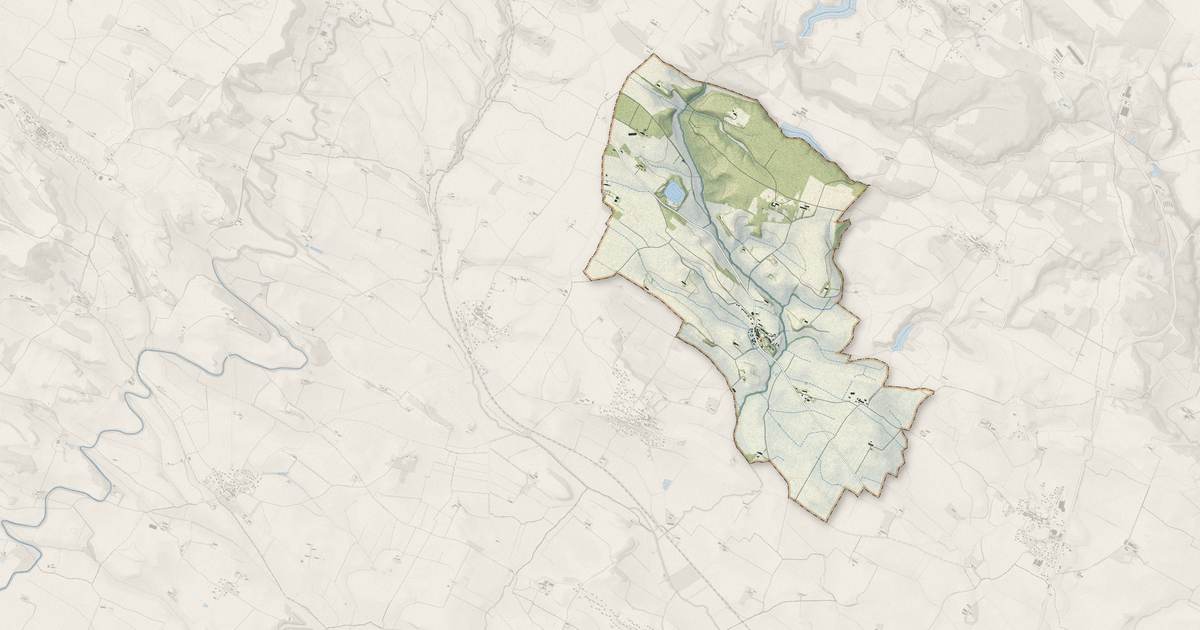 Portrait cartographique de Puginier : relief, eau, forêts, bâti et voies, calculés à partir des données de l'IGN