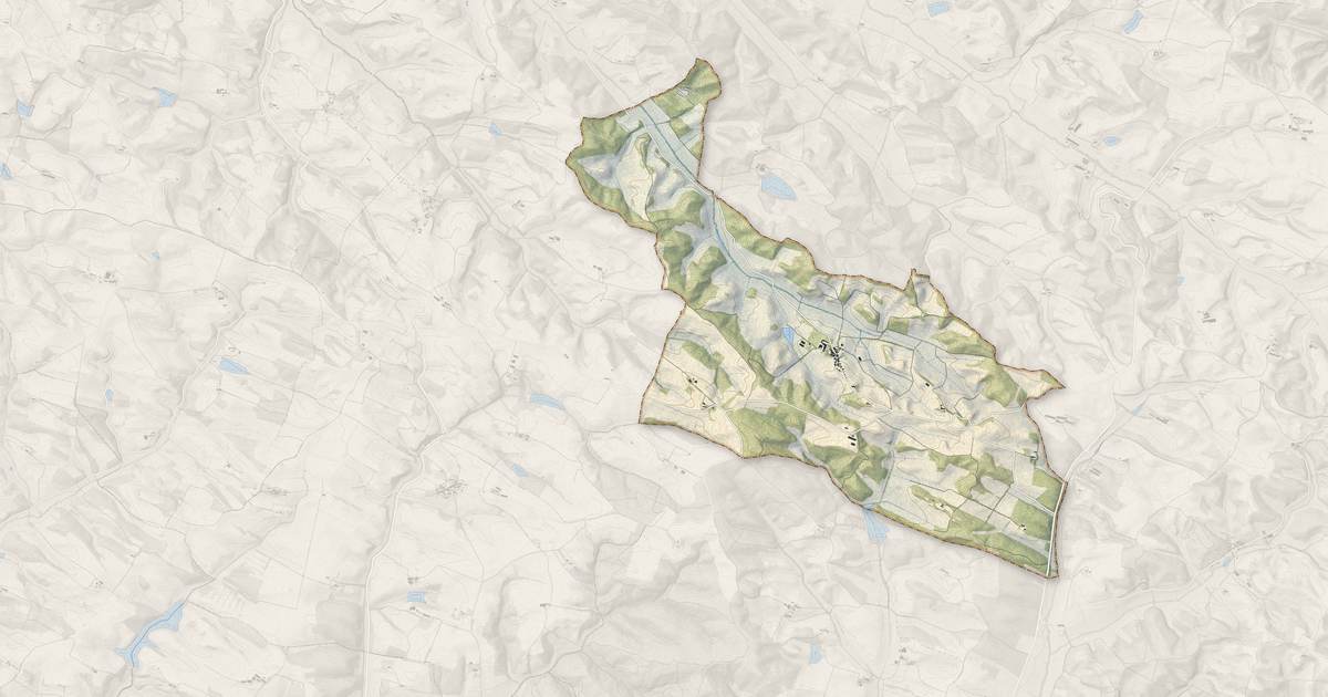 Portrait cartographique de Saint-Amans : relief, eau, forêts, bâti et voies, calculés à partir des données de l'IGN