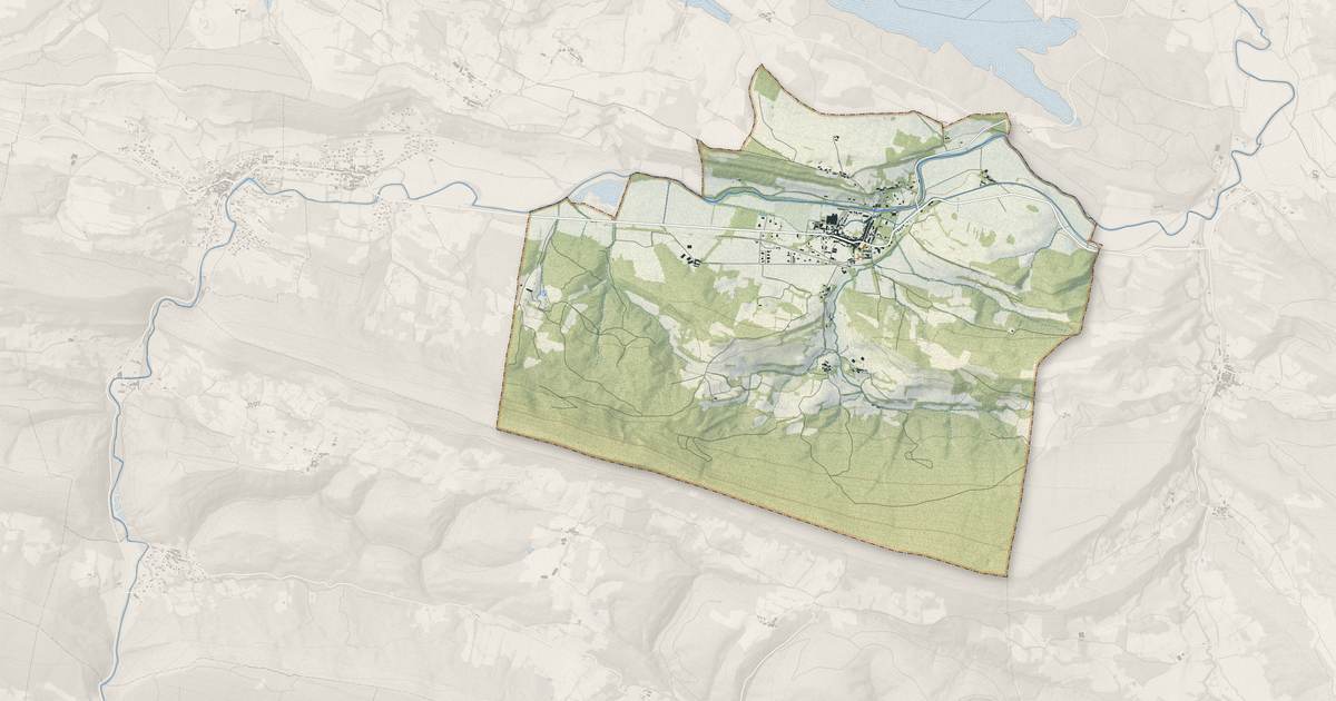 Portrait cartographique de Sainte-Colombe-sur-l'Hers : relief, eau, forêts, bâti et voies, calculés à partir des données de l'IGN
