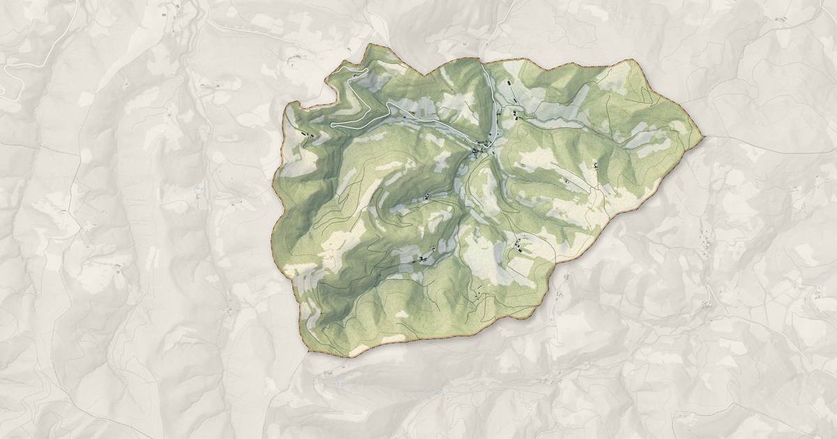 Portrait cartographique de Saint-Couat-du-Razès : relief, eau, forêts, bâti et voies, calculés à partir des données de l'IGN