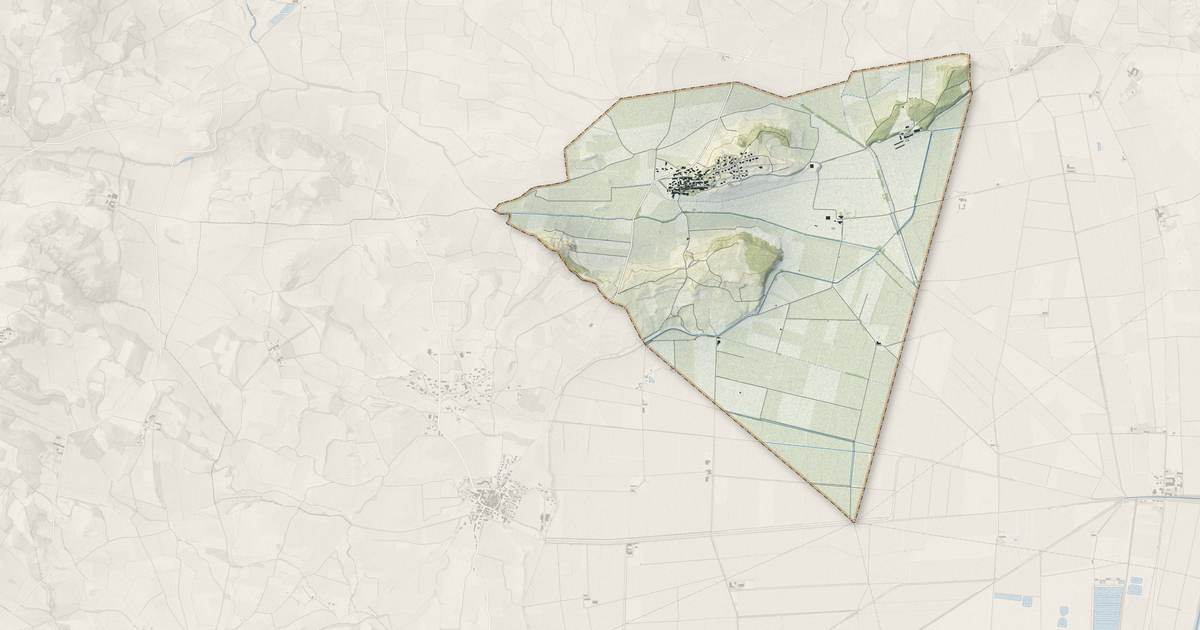 Portrait cartographique de Saint-Frichoux : relief, eau, forêts, bâti et voies, calculés à partir des données de l'IGN