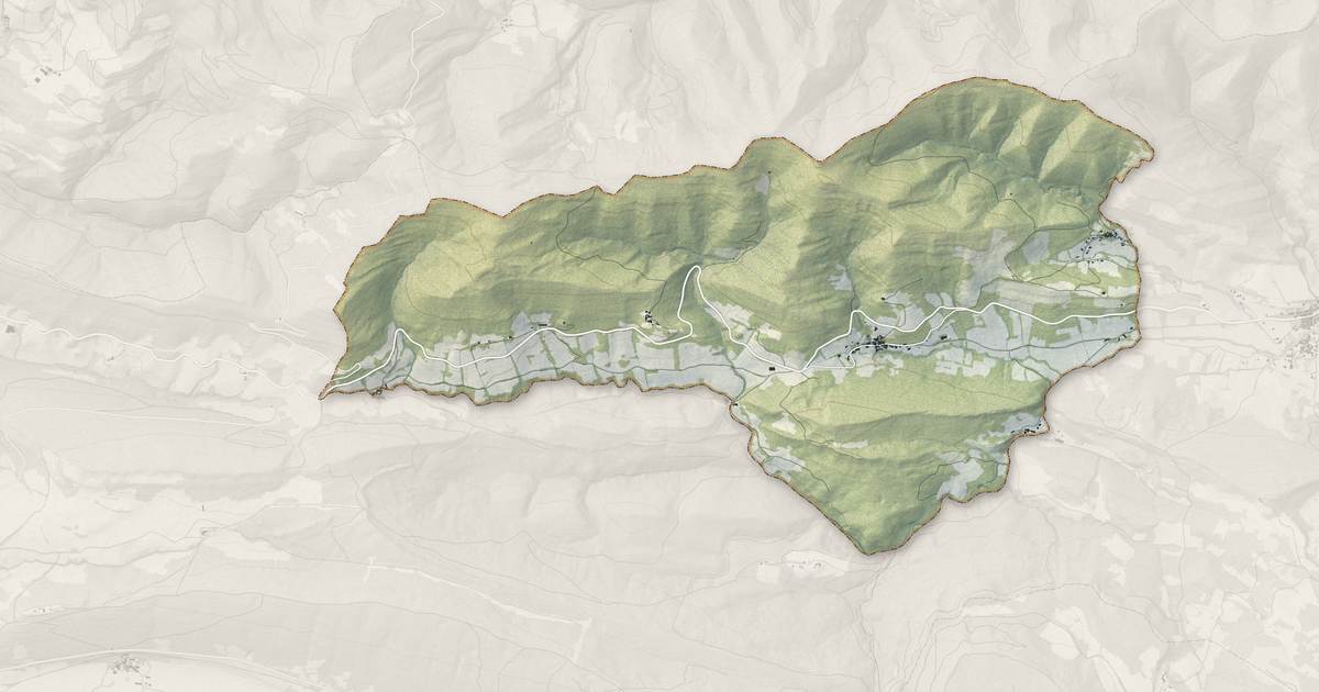 Portrait cartographique de Saint-Jean-de-Paracol : relief, eau, forêts, bâti et voies, calculés à partir des données de l'IGN