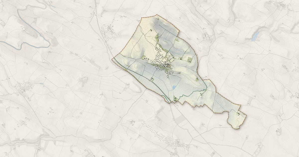 Portrait cartographique de Souilhe : relief, eau, forêts, bâti et voies, calculés à partir des données de l'IGN