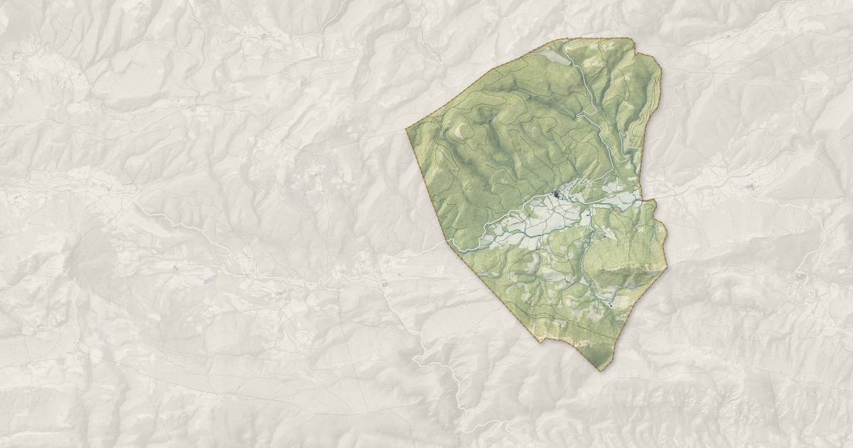 Portrait cartographique de Soulatgé : relief, eau, forêts, bâti et voies, calculés à partir des données de l'IGN