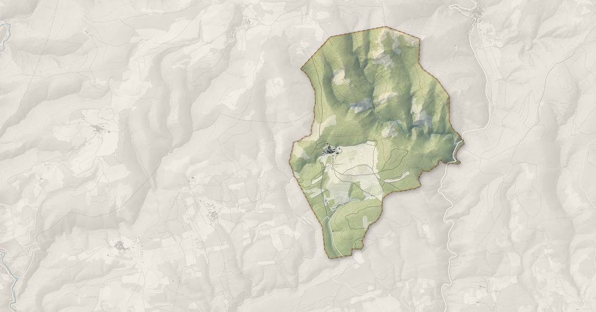 Portrait cartographique de Trassanel : relief, eau, forêts, bâti et voies, calculés à partir des données de l'IGN
