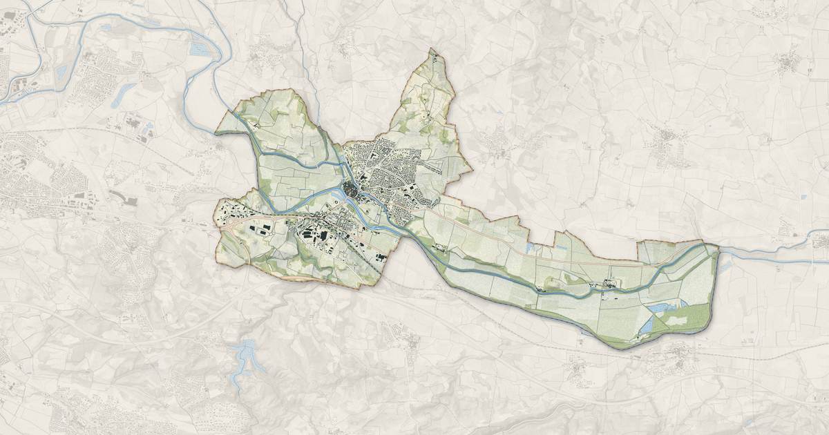 Portrait cartographique de Trèbes : relief, eau, forêts, bâti et voies, calculés à partir des données de l'IGN