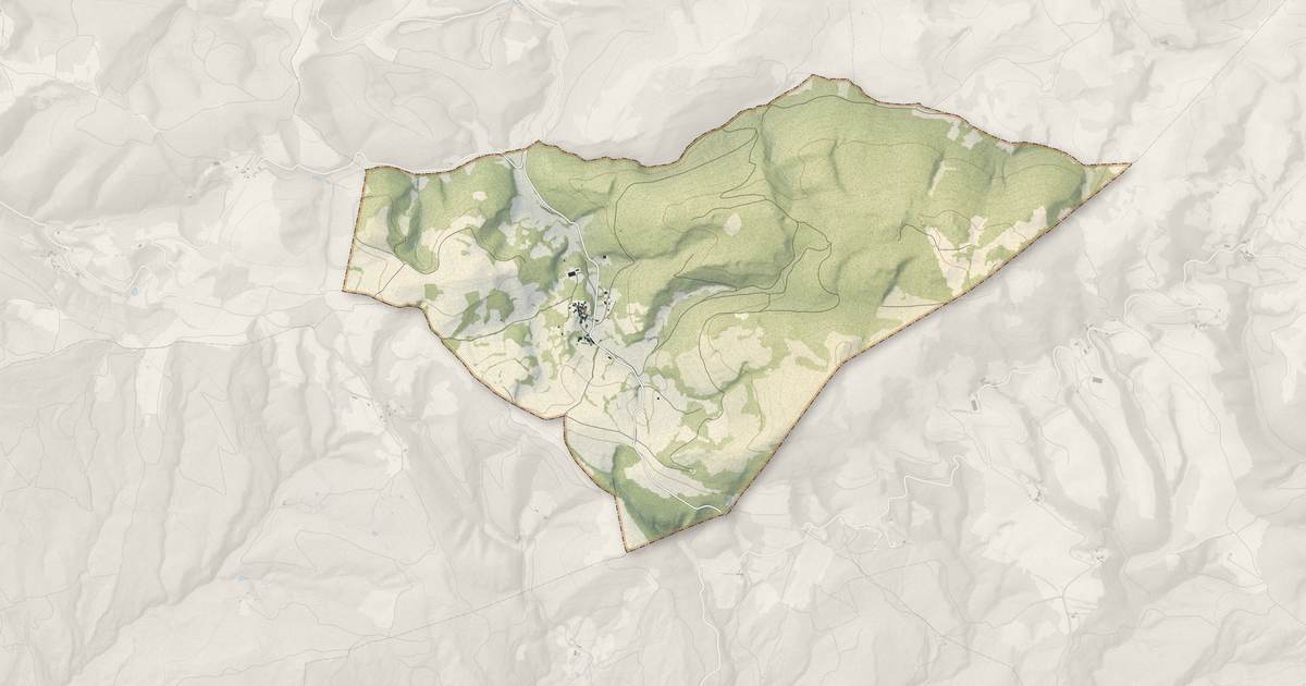 Portrait cartographique de Valmigère : relief, eau, forêts, bâti et voies, calculés à partir des données de l'IGN