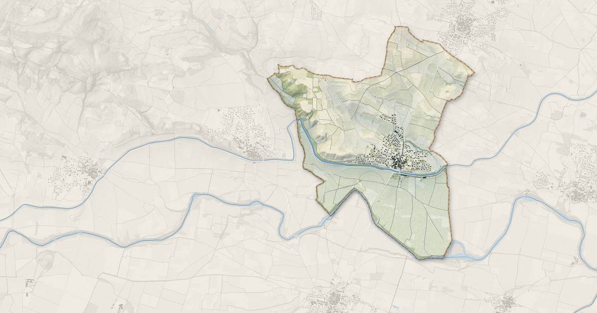 Portrait cartographique de Ventenac-en-Minervois : relief, eau, forêts, bâti et voies, calculés à partir des données de l'IGN