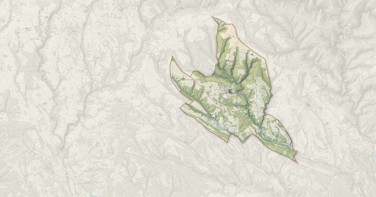 Portrait cartographique de Villardonnel : relief, eau, forêts, bâti et voies, calculés à partir des données de l'IGN