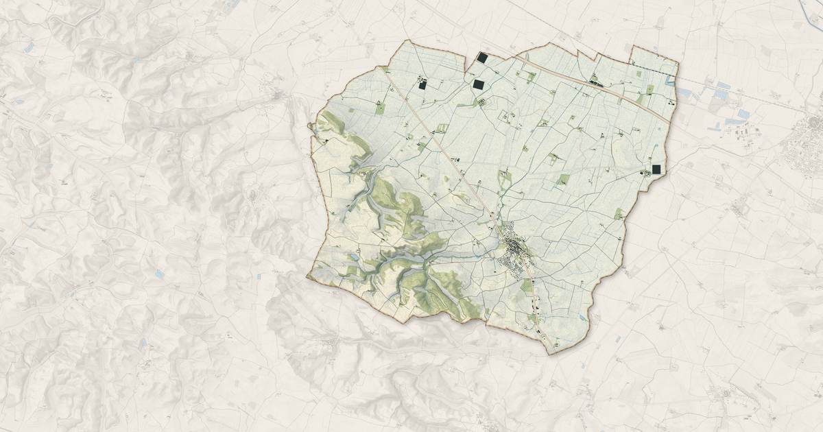 Portrait cartographique de Villasavary : relief, eau, forêts, bâti et voies, calculés à partir des données de l'IGN