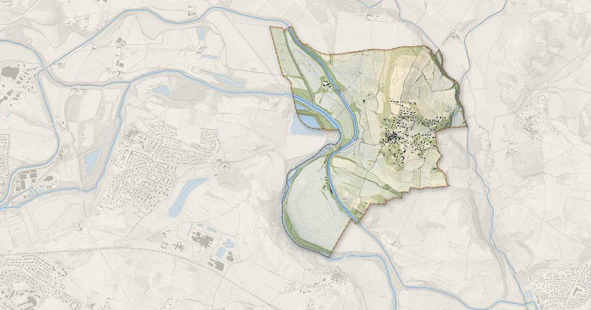 Portrait cartographique de Villedubert : relief, eau, forêts, bâti et voies, calculés à partir des données de l'IGN