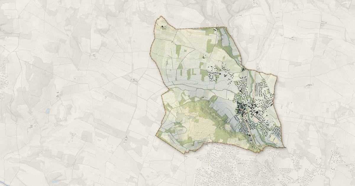 Portrait cartographique de Villegailhenc : relief, eau, forêts, bâti et voies, calculés à partir des données de l'IGN