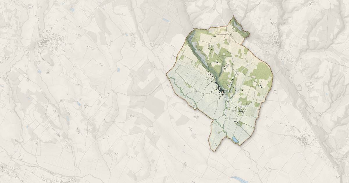 Portrait cartographique de Villespy : relief, eau, forêts, bâti et voies, calculés à partir des données de l'IGN