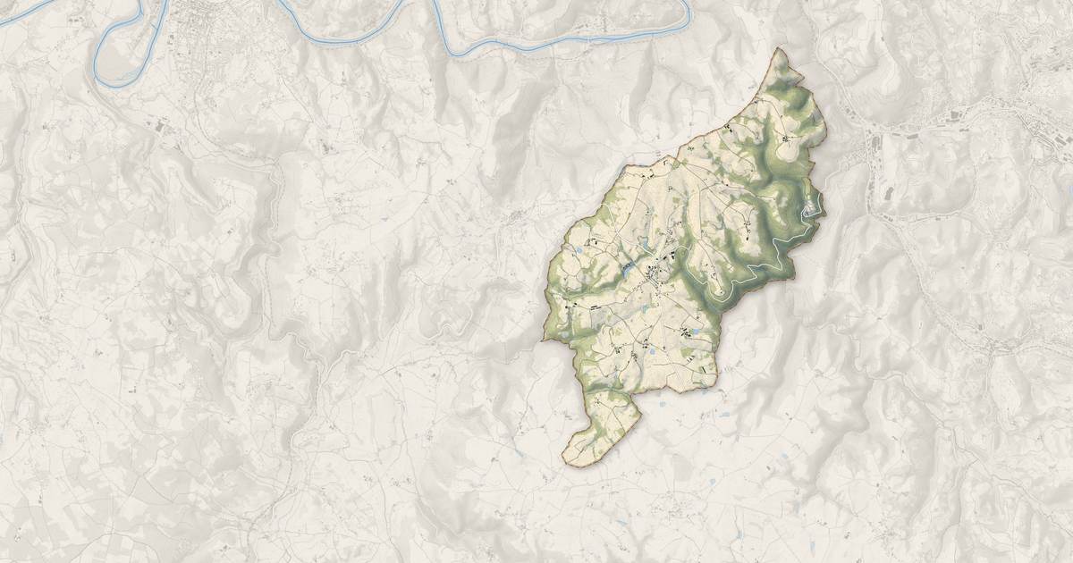 Portrait cartographique de Les Albres : relief, eau, forêts, bâti et voies, calculés à partir des données de l'IGN