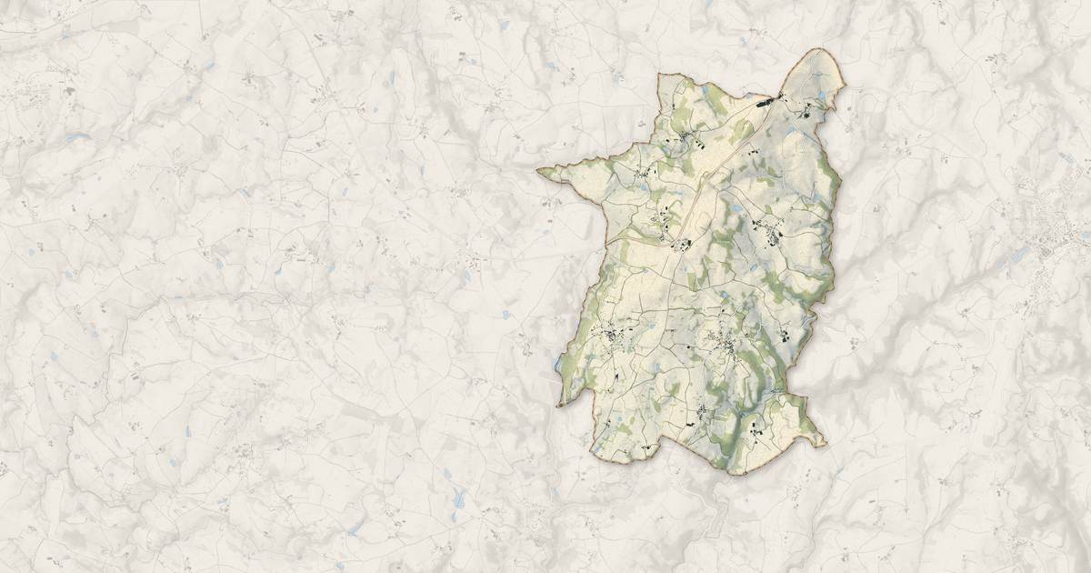 Portrait cartographique de La Capelle-Bleys : relief, eau, forêts, bâti et voies, calculés à partir des données de l'IGN