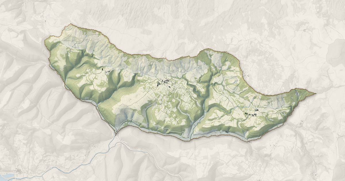 Portrait cartographique de Le Clapier : relief, eau, forêts, bâti et voies, calculés à partir des données de l'IGN