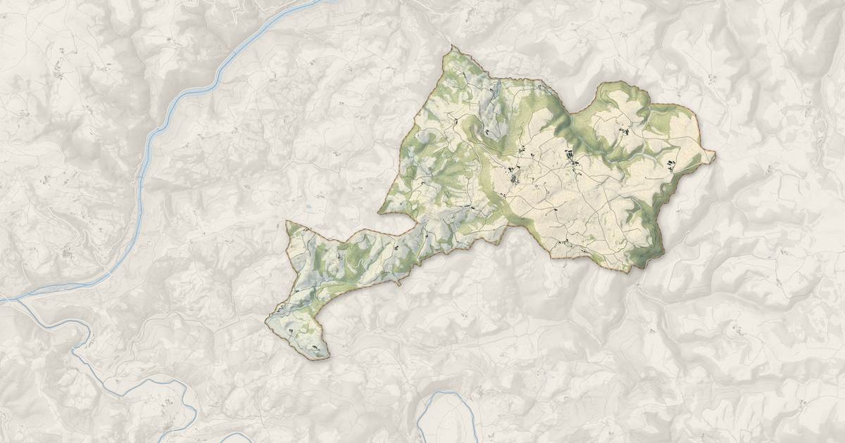 Portrait cartographique de Les Costes-Gozon : relief, eau, forêts, bâti et voies, calculés à partir des données de l'IGN