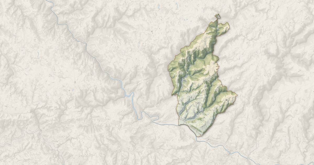 Portrait cartographique de Coubisou : relief, eau, forêts, bâti et voies, calculés à partir des données de l'IGN