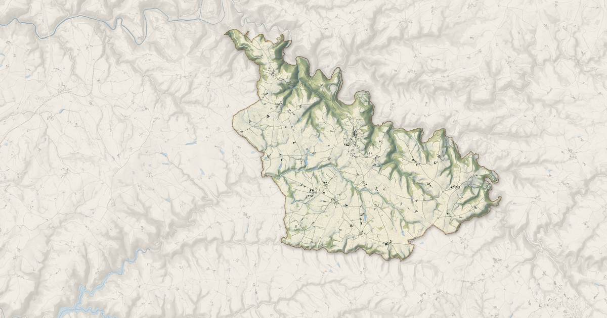 Portrait cartographique de Lédergues : relief, eau, forêts, bâti et voies, calculés à partir des données de l'IGN