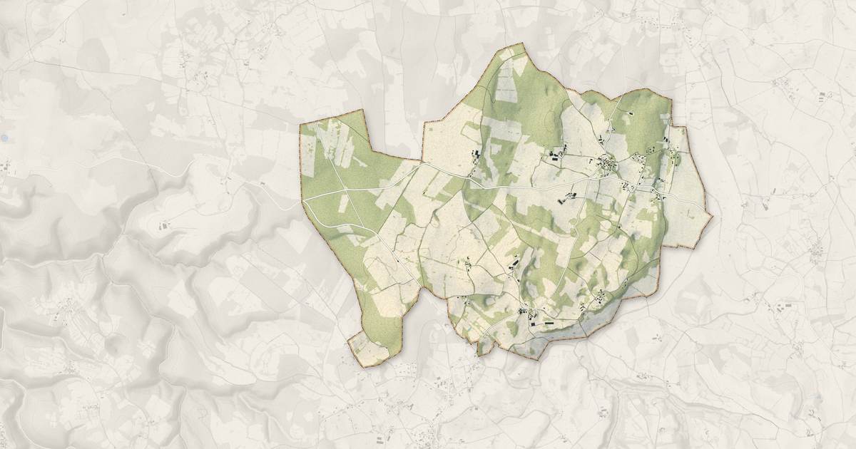 Portrait cartographique de Ols-et-Rinhodes : relief, eau, forêts, bâti et voies, calculés à partir des données de l'IGN