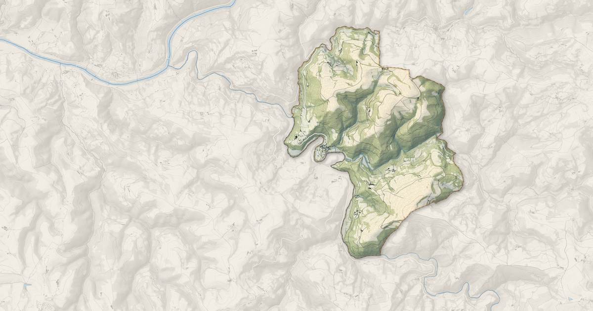 Portrait cartographique de Plaisance : relief, eau, forêts, bâti et voies, calculés à partir des données de l'IGN