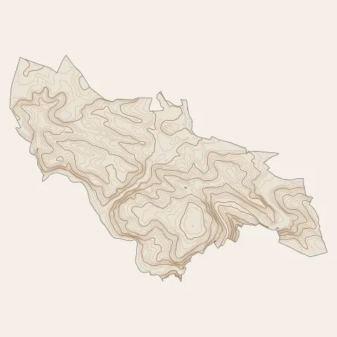 Rodez : courbes de niveau