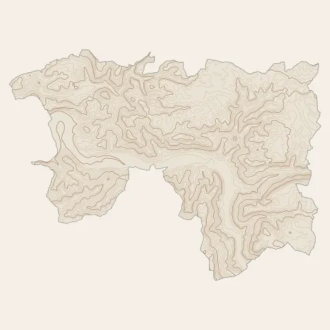 Saint-Affrique : courbes de niveau