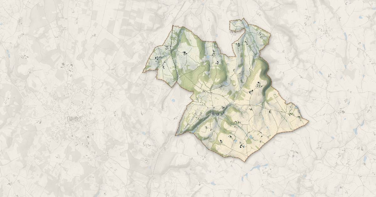 Portrait cartographique de Saint-Igest : relief, eau, forêts, bâti et voies, calculés à partir des données de l'IGN