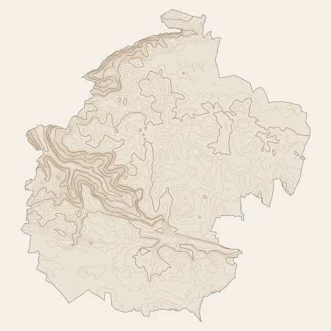 Salles-la-Source : courbes de niveau