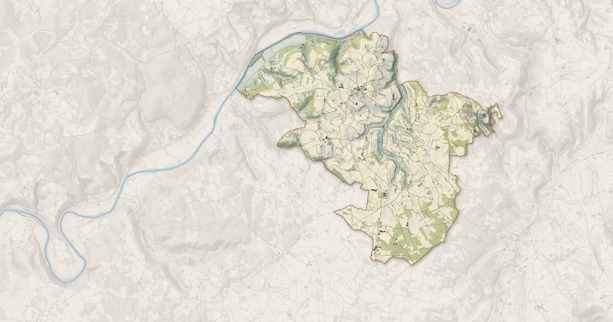 Portrait cartographique de Causse-et-Diège : relief, eau, forêts, bâti et voies, calculés à partir des données de l'IGN
