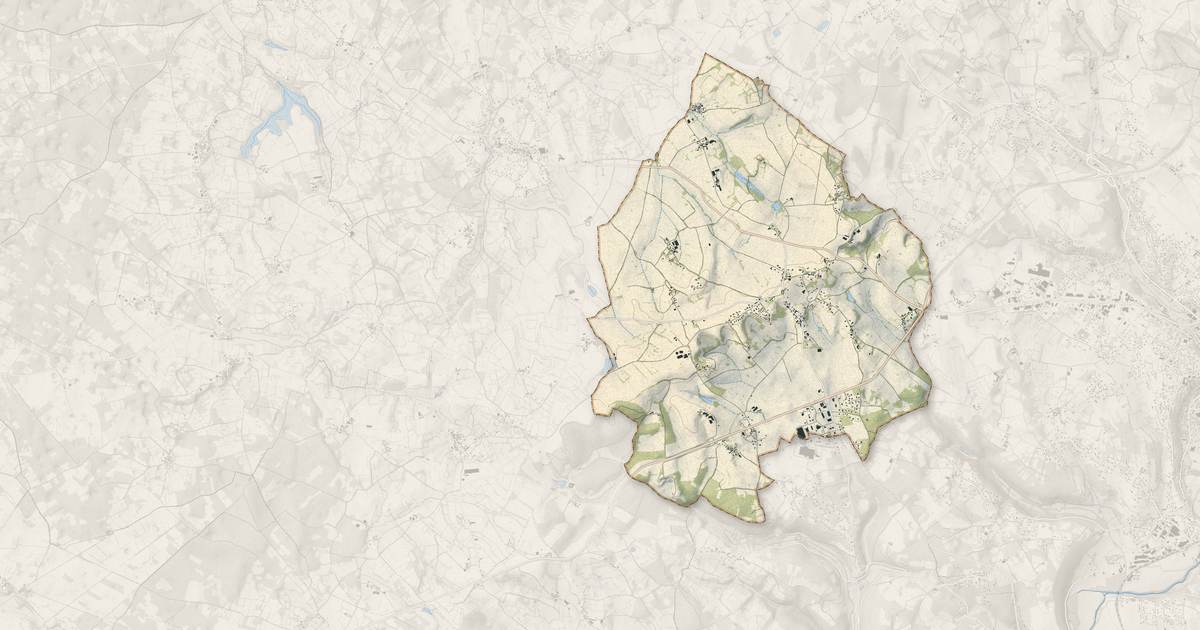 Portrait cartographique de Savignac : relief, eau, forêts, bâti et voies, calculés à partir des données de l'IGN