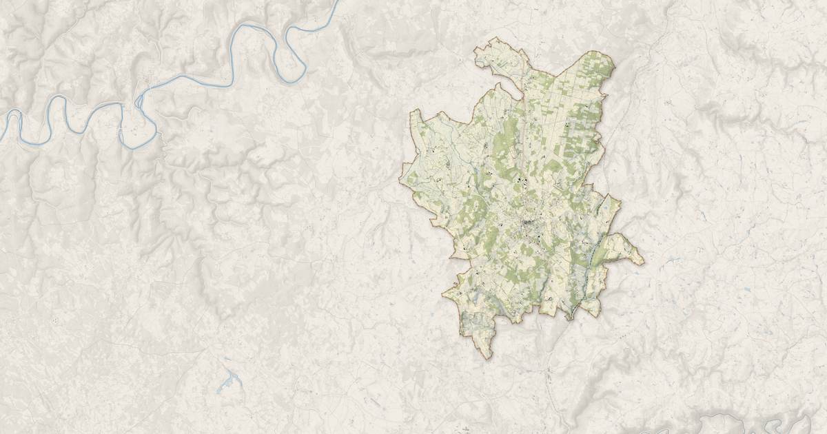 Portrait cartographique de Villeneuve : relief, eau, forêts, bâti et voies, calculés à partir des données de l'IGN