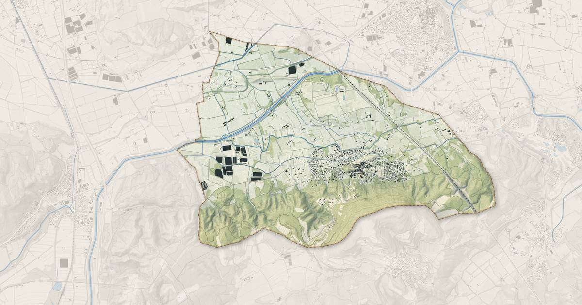 Portrait cartographique de Alleins : relief, eau, forêts, bâti et voies, calculés à partir des données de l'IGN